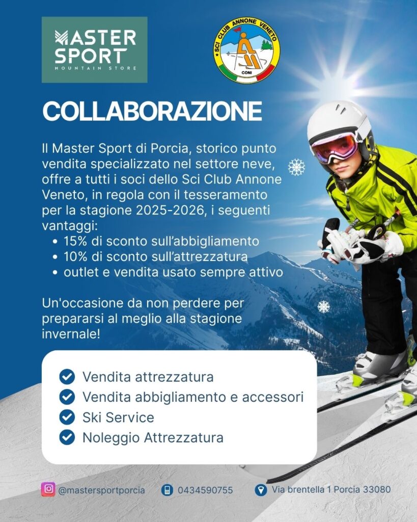 Convenzione Master Sport Porcia 2025/2026